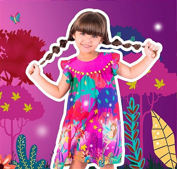 Vestido Fadas  pink
