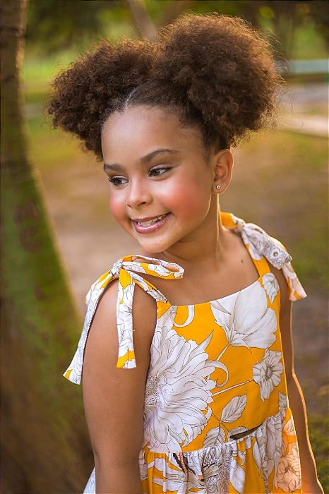 Vestido Solzinho  - 10 anos - amarelo