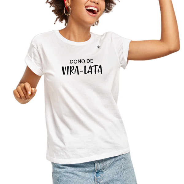 CAMISETA DONO DE CACHORRO VIRA-LATA