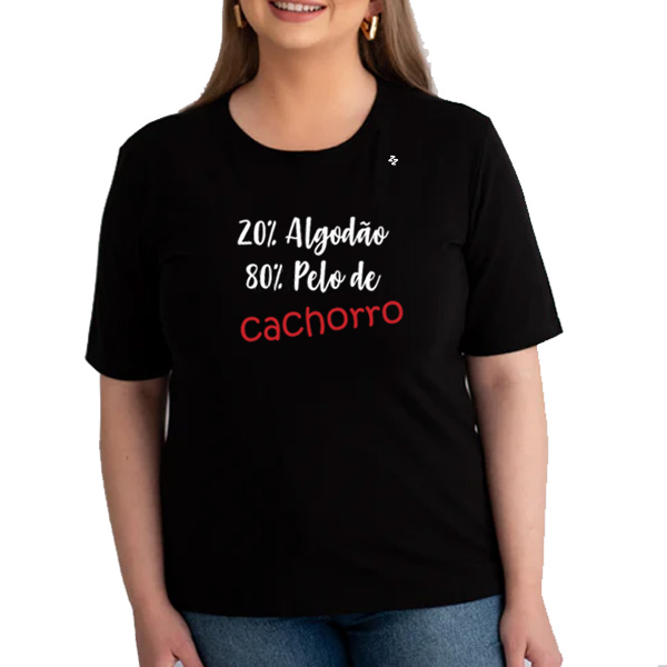 CAMISETA 20% ALGODÃO 80% PELO DE CACHORRO