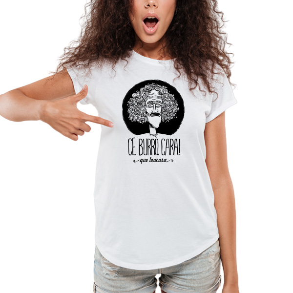 CAMISETA CE BURRO, CARA - QUE LOUCURA! CAETANO VELOSO
