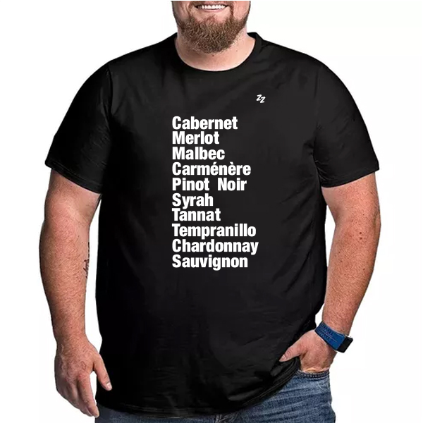 CAMISETA TIPOS DE VINHO