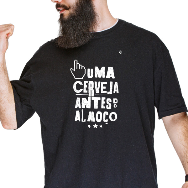 CAMISETA UMA CERVEJA ANTES DO ALMOÇO