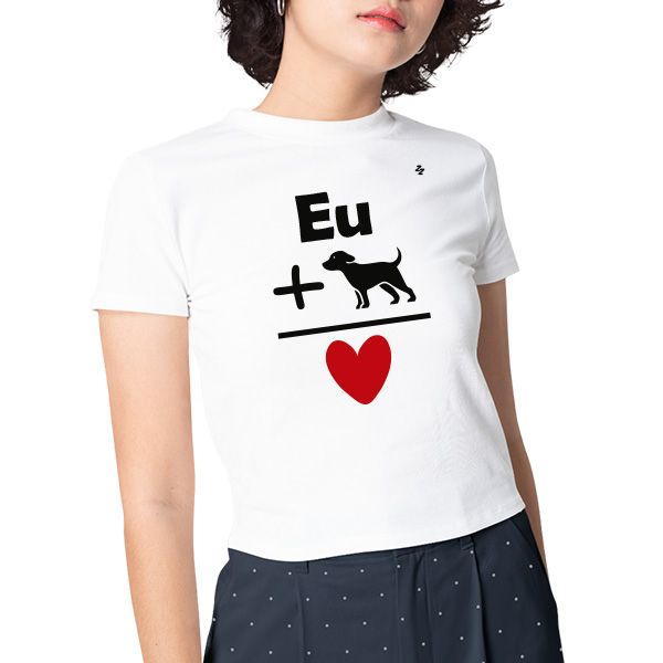CAMISETA EU + CACHORRO = AMOR
