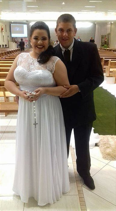 vestido de noiva classico simples