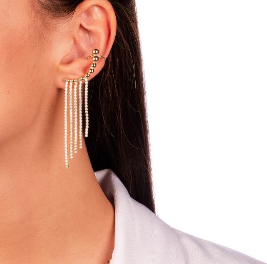 Brinco Earcuff c/ Franja Zircônias