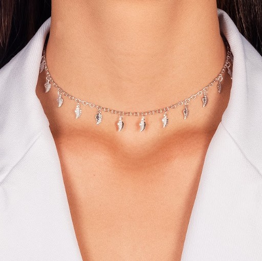 Colar Choker Folhinhas