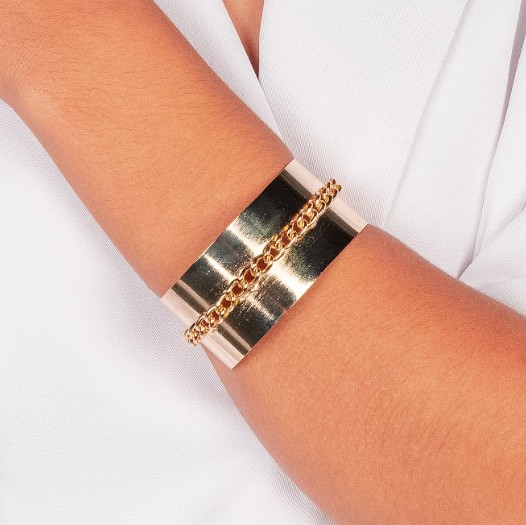Bracelete Detalhado Elos Liso
