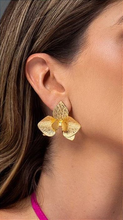 Brinco Flor Fosca Trabalhada