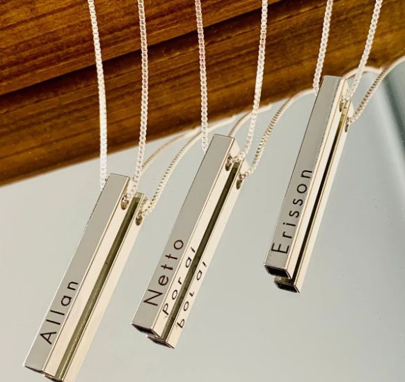 Colar c/ Pingente Filete Personalizado - Ouro 18k
