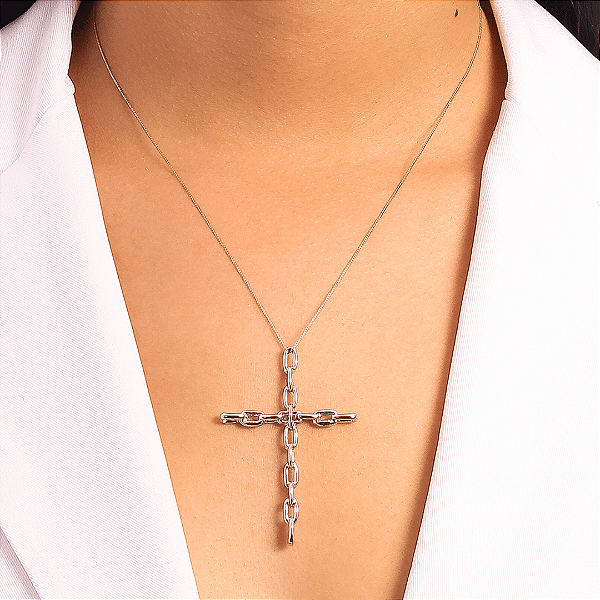 Colar Cruz Elos Cartier