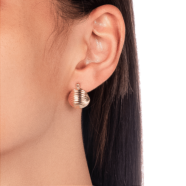 Brinco Argola Conchinha - Banho Ouro 18k