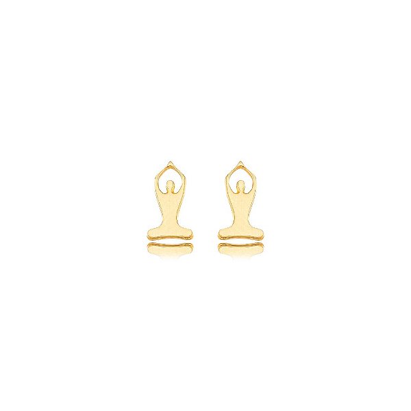 Brinco Ioga  Banho - Ouro 18k