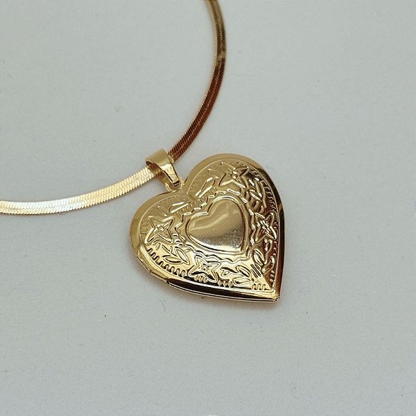 Colar Relicário Amor Eterno - Ouro 18k