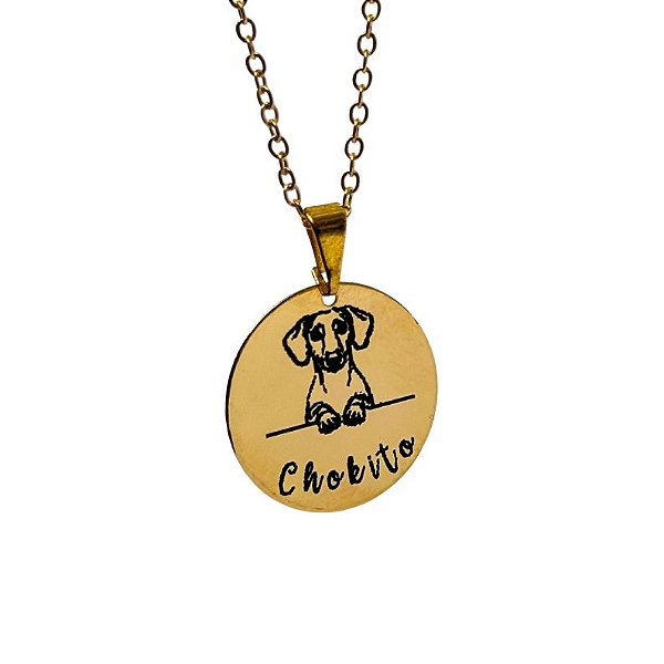 Colar Personalizado Doguinhos (160 modelos) - Ouro 18k