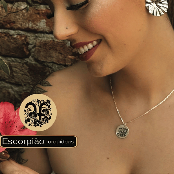 Escorpião: Colar Flores do Zodíaco - Orquídea