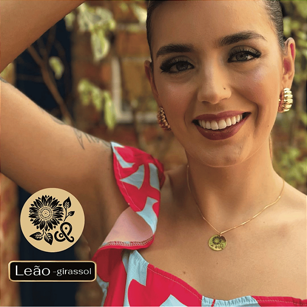 Leão: Colar Flores do Zodíaco - Girassol