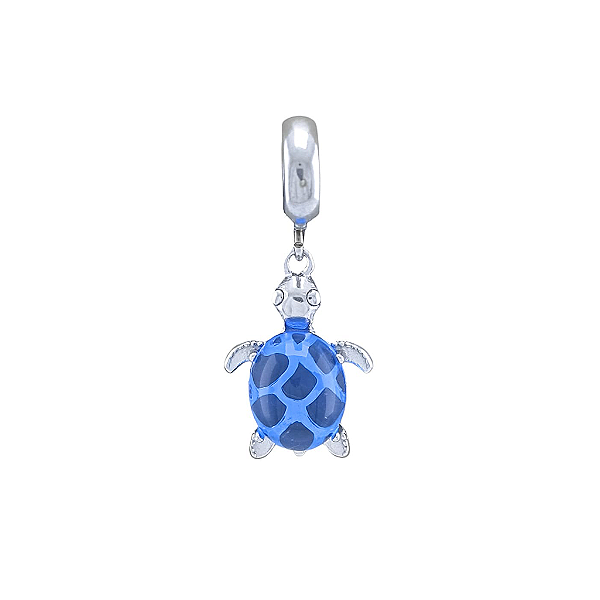 Pingente Charms Ocean Tartaruga Azul