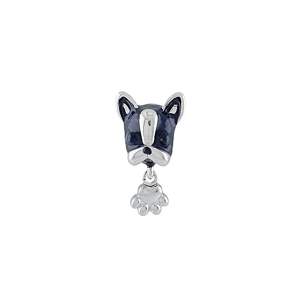Pingente Charms Bulldog Frances com Patinha