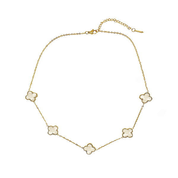 Colar Chocker 5 Trevos Lucky Pearl