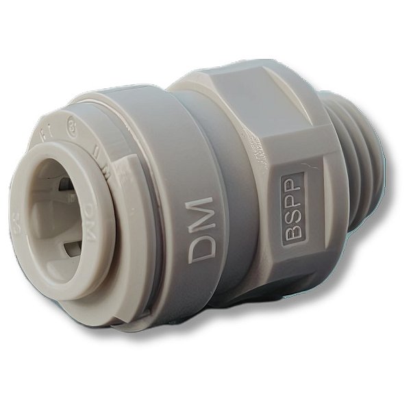 CR04B - Conexão rápida rosca macho 1/4" BSP x  tubo 3/8