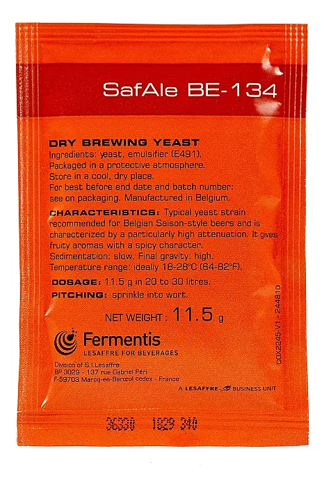 Fermento Fermentis  BE-134 - 11,5g   -  VALIDADE: 01/2025