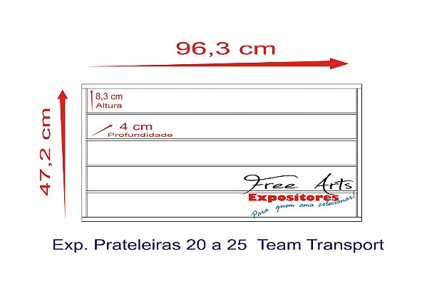 Expositor Prateleira Team Transport Hotwheels Portas de Acrilico