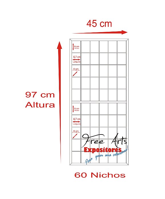 Expositor Personalizado Para Copos Shot - Branco Com Portinhas de Acrílico