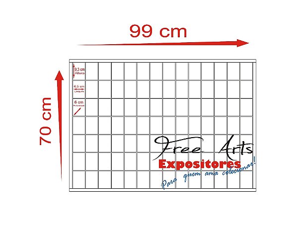 Expositor Personalizado 99 x 70 Para Copos Shot - Branco Com Portas de Acrílico
