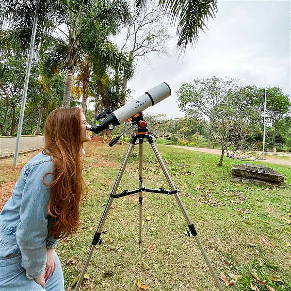 Refrator Telescópio Refrator 80/500mm Leo Montagem Azimutal Astronômico Espaço ...