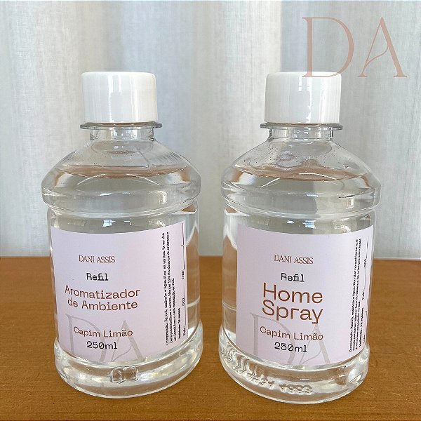 Kit Refil Aromatizador + Home Spray Capim Limão 250ml