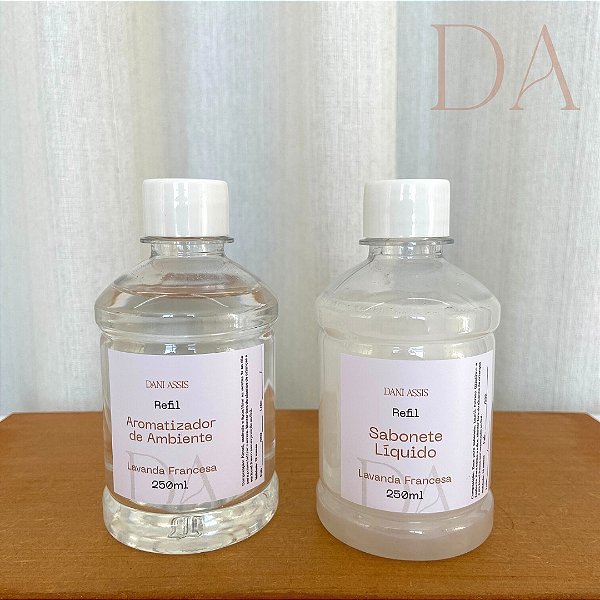 Kit Refil Aromatizador + Refil Sabonete Líquido Perolado Lavanda Francesa 250ml