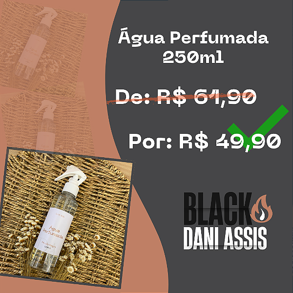 Água Perfumada 250ml - Black