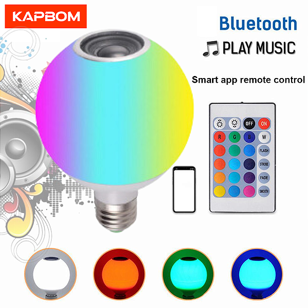 Lâmpada led rgb c/ som bluetooth e controle KAPBOM KA-L5 - MOBILESHOPP