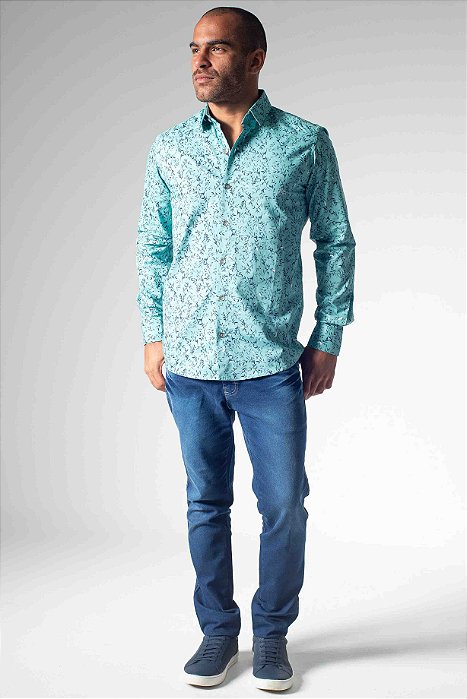 Camisa Estampada Floral - Loja His - Loja His - Moda Masculina: Camisas  Polo, Camisetas, Bermudas e Calças