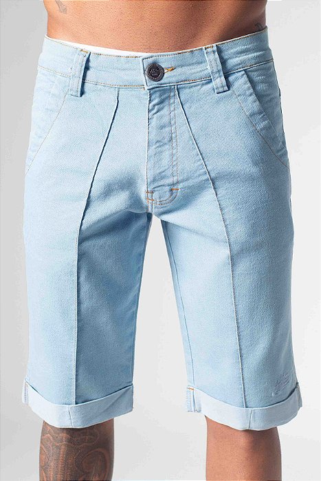 bermuda jeans longa masculina