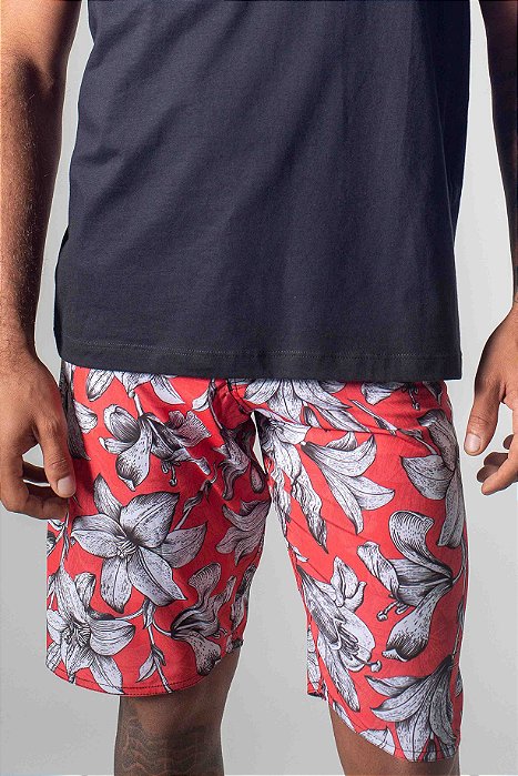 Bermuda Surf Floral Vermelha - Loja His - Loja His - Moda Masculina:  Camisas Polo, Camisetas, Bermudas e Calças