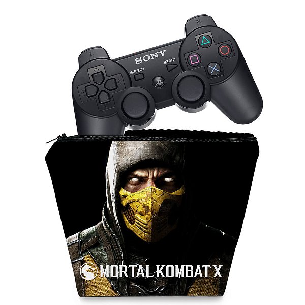 Capa PS3 Controle Case - Mortal Kombat X Scorpion