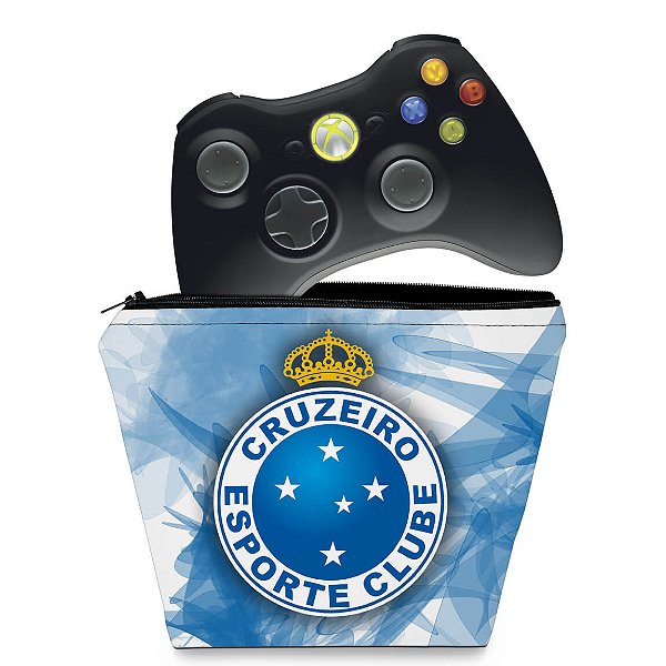 Capa Xbox 360 Controle Case - Cruzeiro