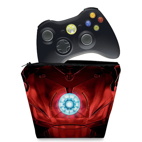 Capa Xbox 360 Controle Case - Homem De Ferro #b