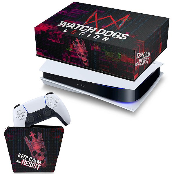 KIT PS5 Capa e Case Controle - Watch Dogs Legion