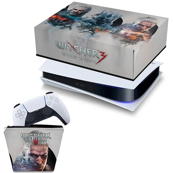 KIT PS5 Capa e Case Controle - The Witcher 3