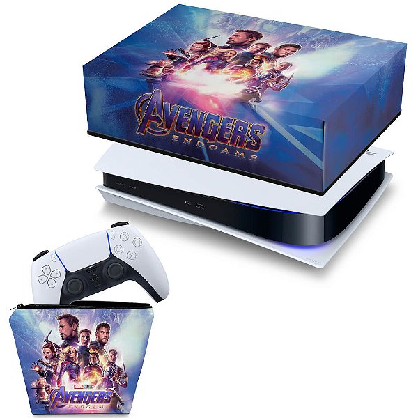 KIT PS5 Capa e Case Controle - Vingadores Ultimato Endgame