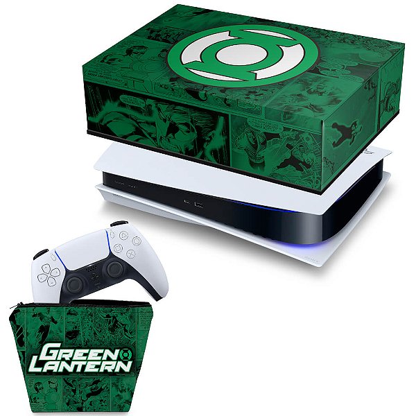 KIT PS5 Fat Capa e Case Controle - Lanterna Verde Comics