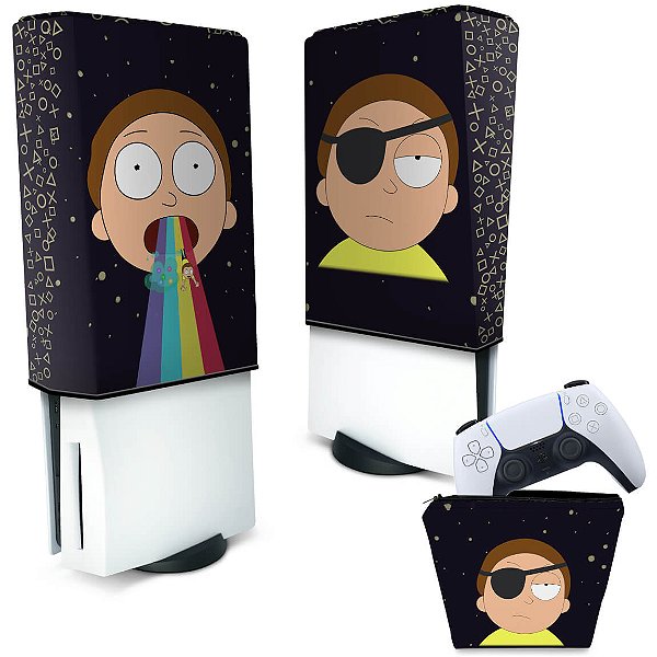 KIT Capa PS5 e Case Controle - Morty Rick And Morty