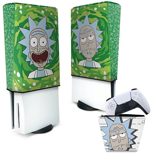 KIT Capa PS5 e Case Controle - Rick And Morty