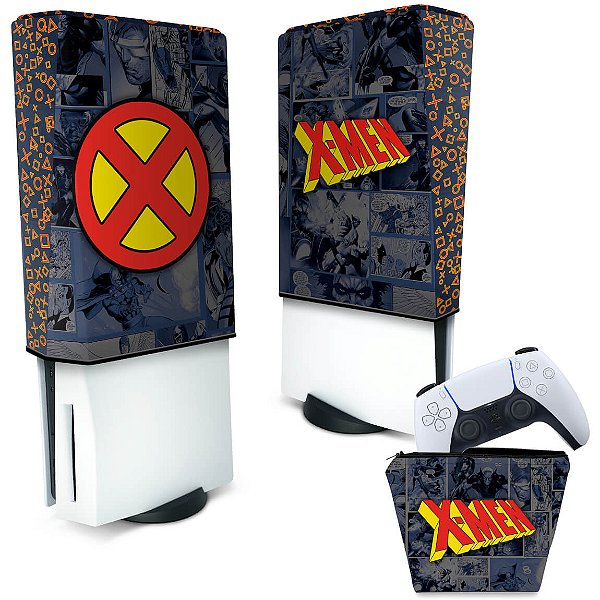 KIT Capa PS5 Fat e Case Controle - X-Men Comics