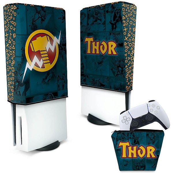 KIT Capa PS5 e Case Controle - Thor Comics