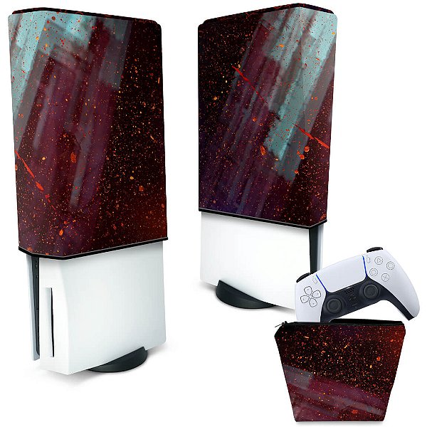 KIT Capa PS5 Fat e Case Controle - Abstrato #100