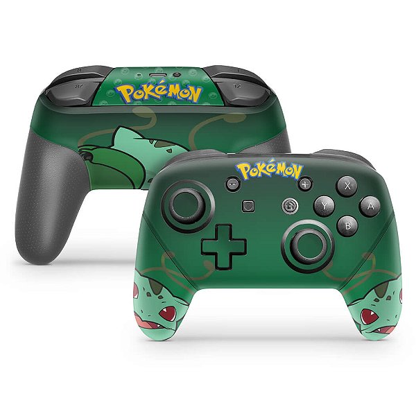 Nintendo Switch Pro Controle Skin - Pokémon Bulbasaur